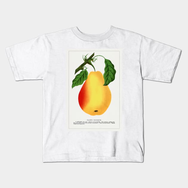 Clapp's Favorite pear lithograph (1900) Kids T-Shirt by WAITE-SMITH VINTAGE ART